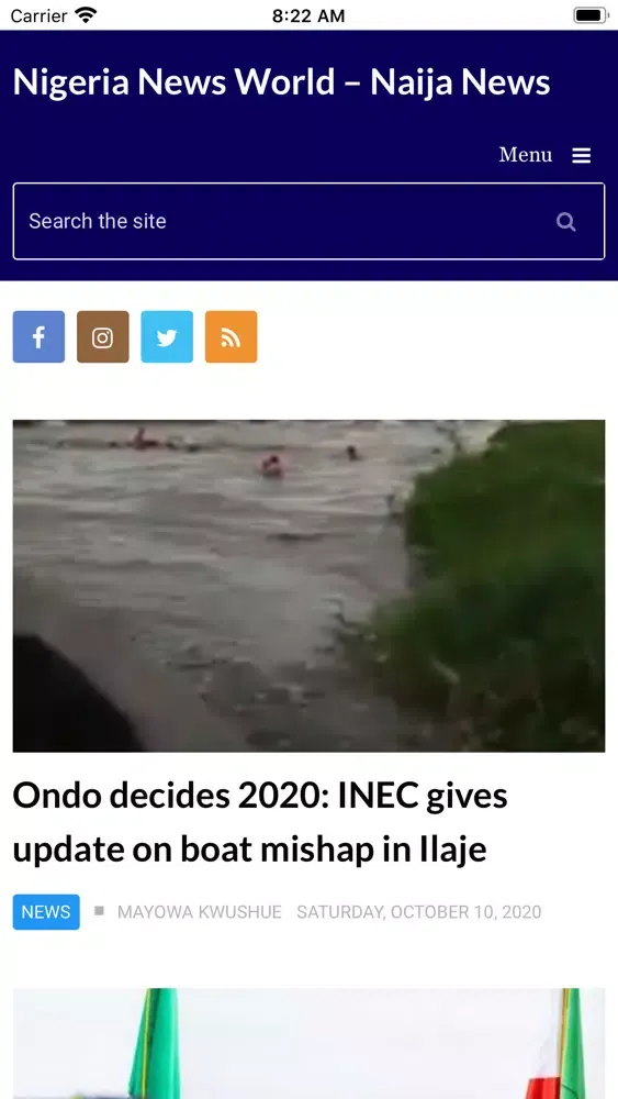 Capturas de tela do Nigeria Newspaper Online