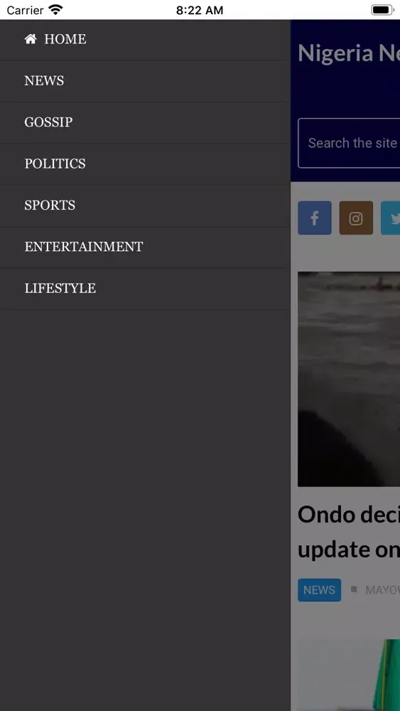 Capturas de tela do Nigeria Newspaper Online