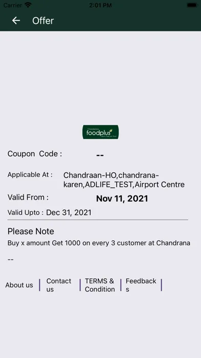 FOODPLUS-Customer Engagement Screenshots