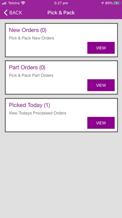 Capturas de pantalla de Ngage Warehouse App