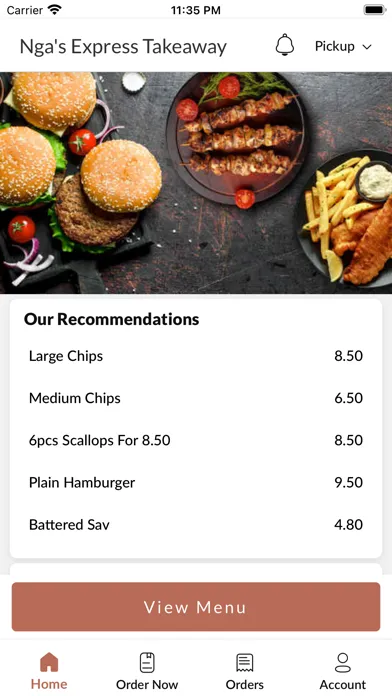 Zrzuty ekranu Ngas Express Takeaway