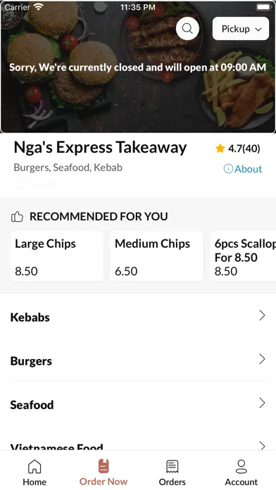 Zrzuty ekranu Ngas Express Takeaway