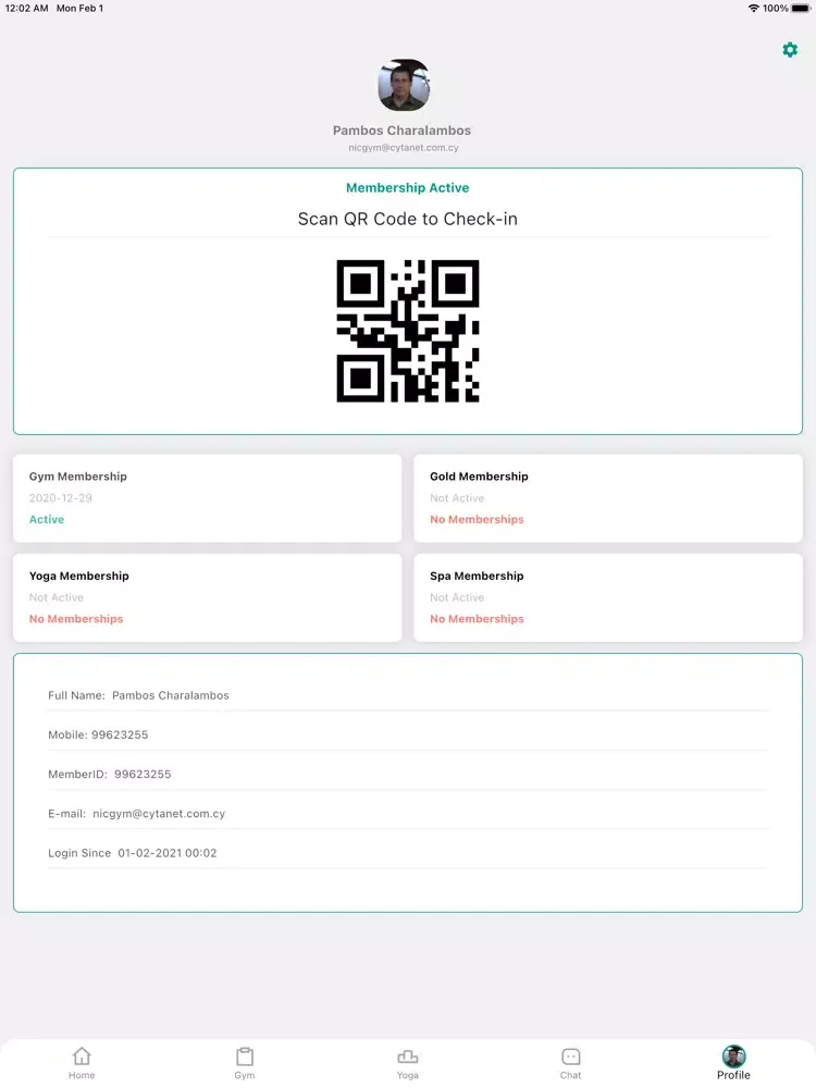 Nicosia Gym iPad  سکرین شاٹس