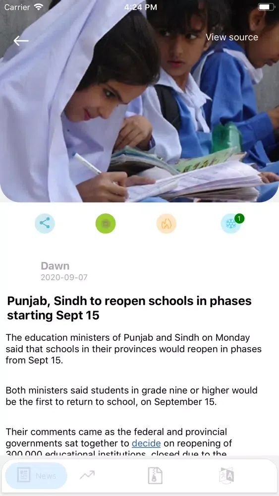NewsHunt سکرین شاٹس