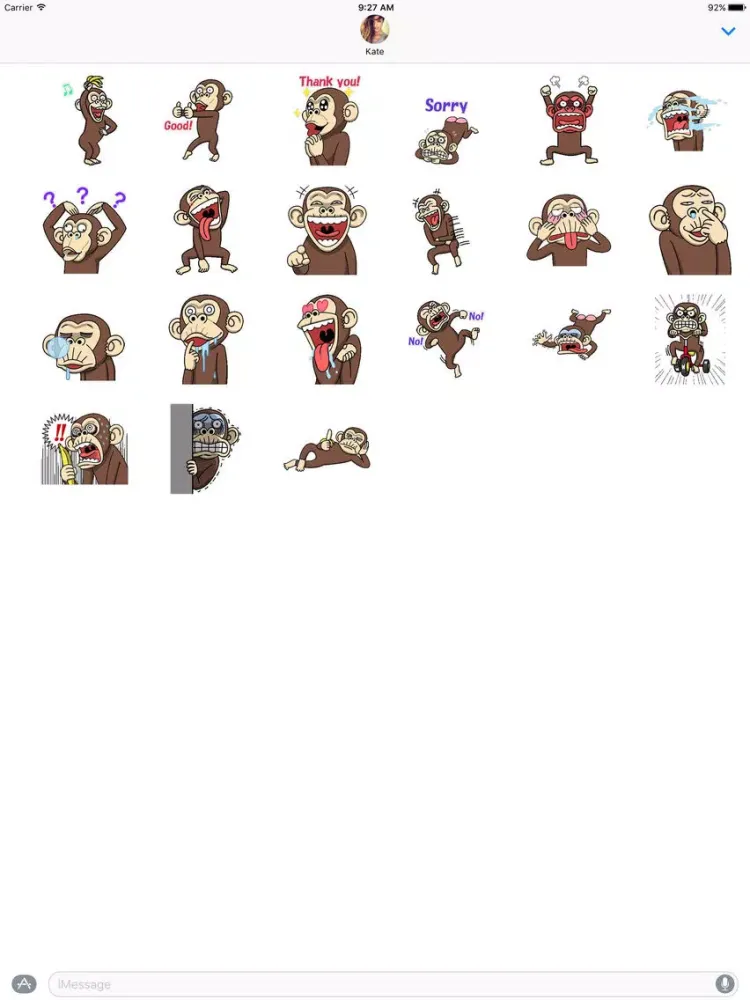 تصاویر Crazy Funky Monkey Animated Stickers iPad 