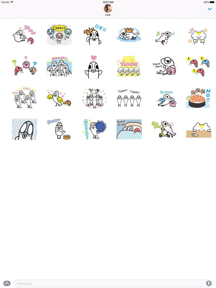 Cutie Fish Dance Animated Stickers iPad 应用截图