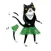 Freaky The Cat Stickers