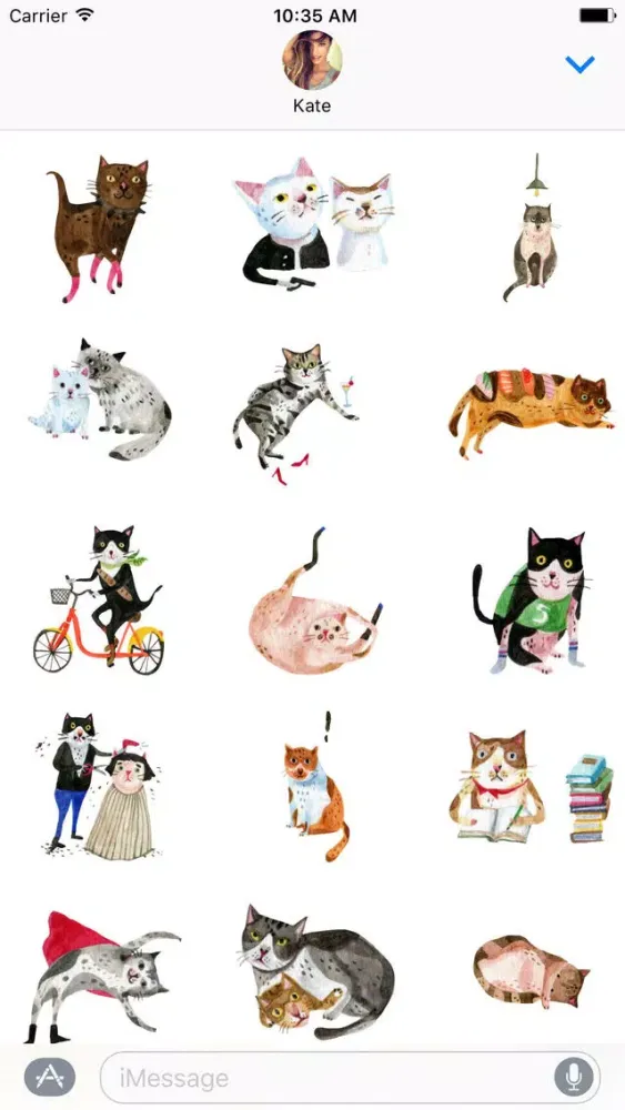 تصاویر Freaky The Cat Stickers