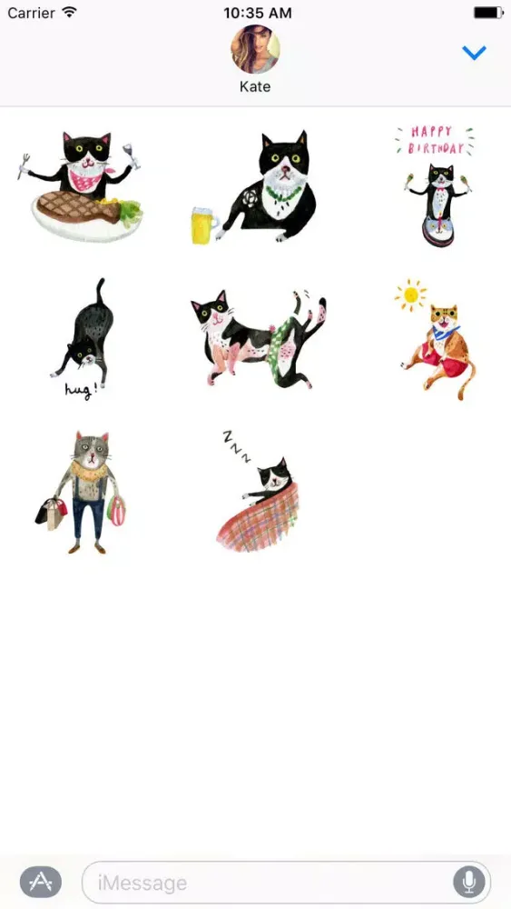 تصاویر Freaky The Cat Stickers