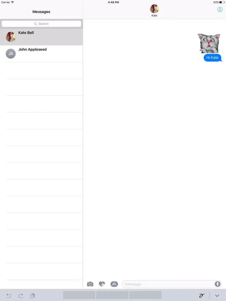Tangkapan skrin Freaky Two Eye Colors The Cat Stickers iPad 