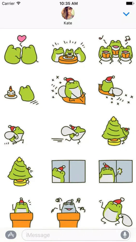Greedy Xmas The Frog Stickers应用截图