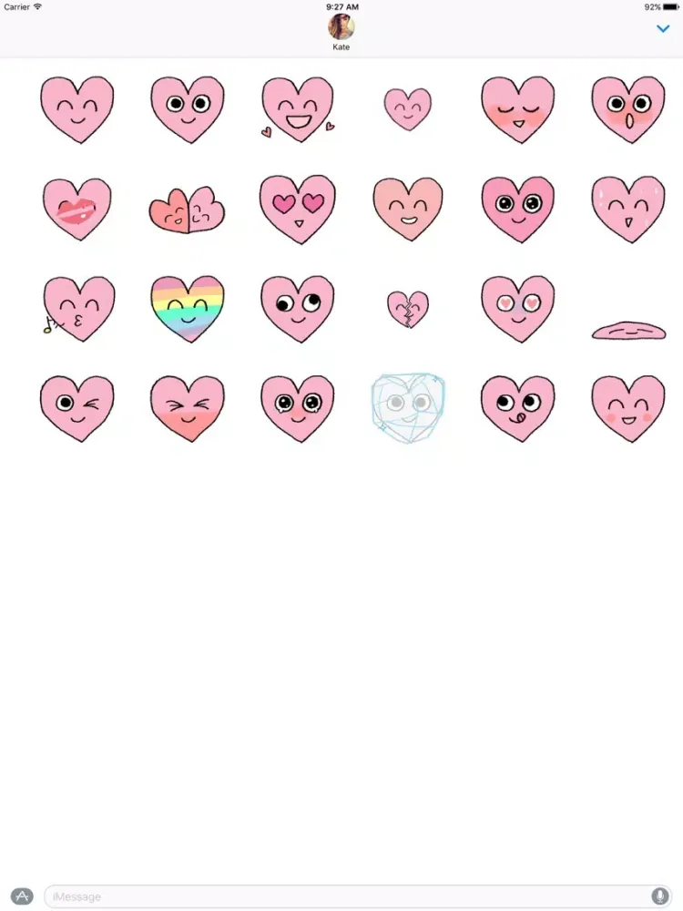 Captures d'écran de Lovely Heart Smiley ANIMATED Stickers For V Day iPad 