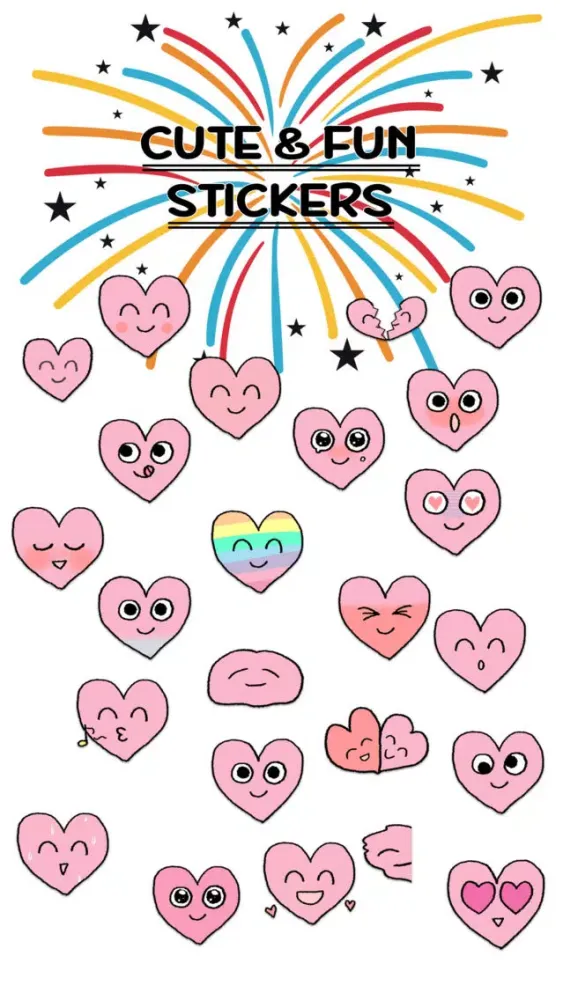 Captures d'écran de Lovely Heart Smiley ANIMATED Stickers For V Day