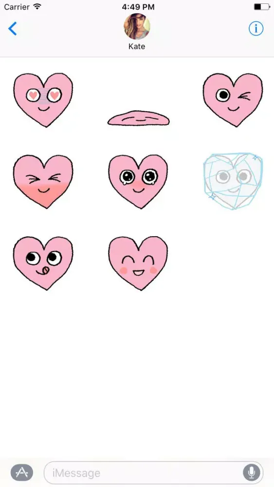 Captures d'écran de Lovely Heart Smiley ANIMATED Stickers For V Day