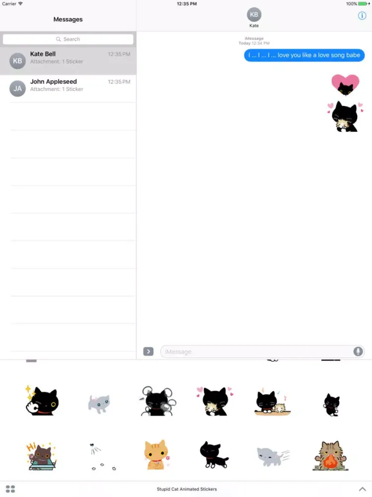 Capturas de pantalla de Stupid Cat Animated Stickers iPad 