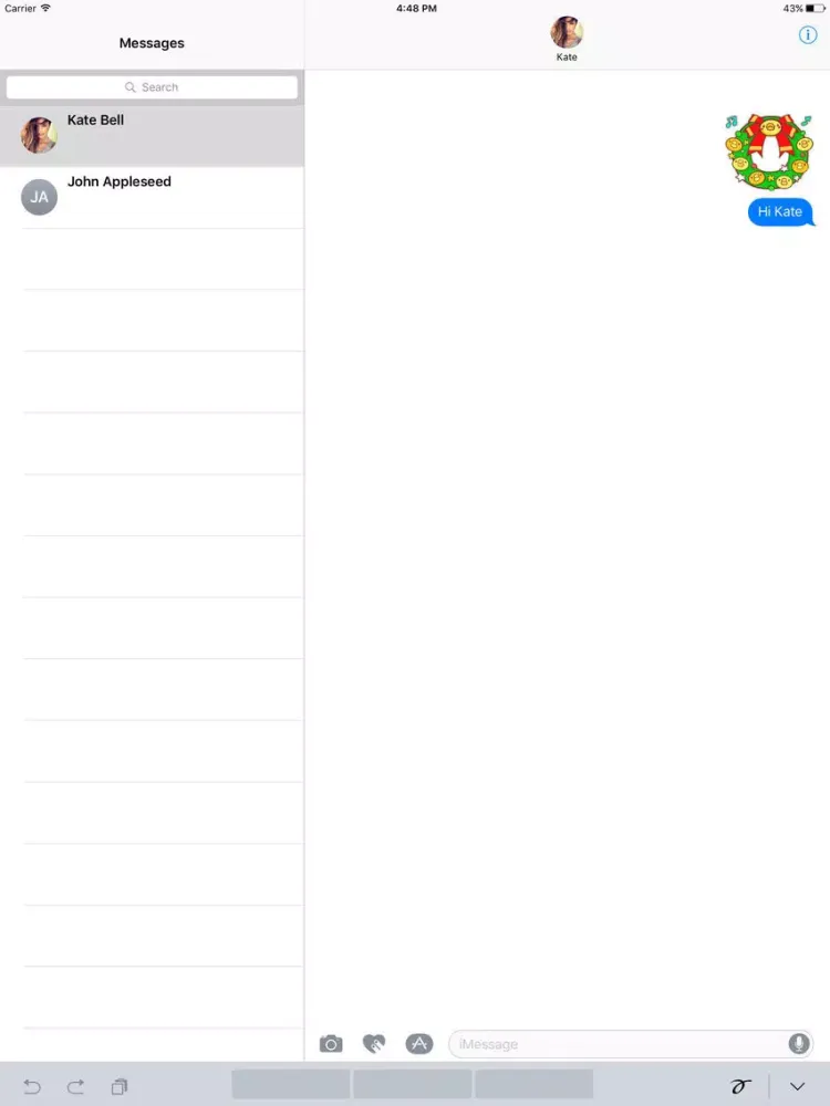 Tangkapan layar Yelly Xmas The Chicken Stickers iPad 