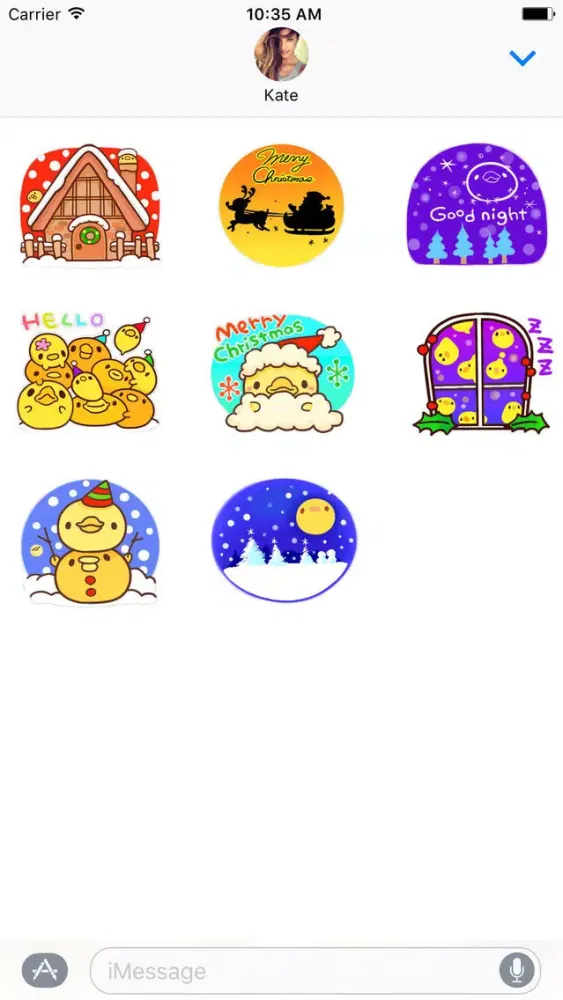 Tangkapan layar Yelly Xmas The Chicken Stickers