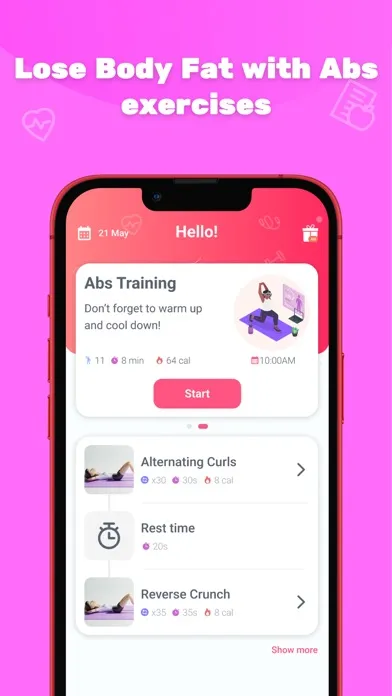 Tangkapan layar Abox AI: Workout, Get Six Pack