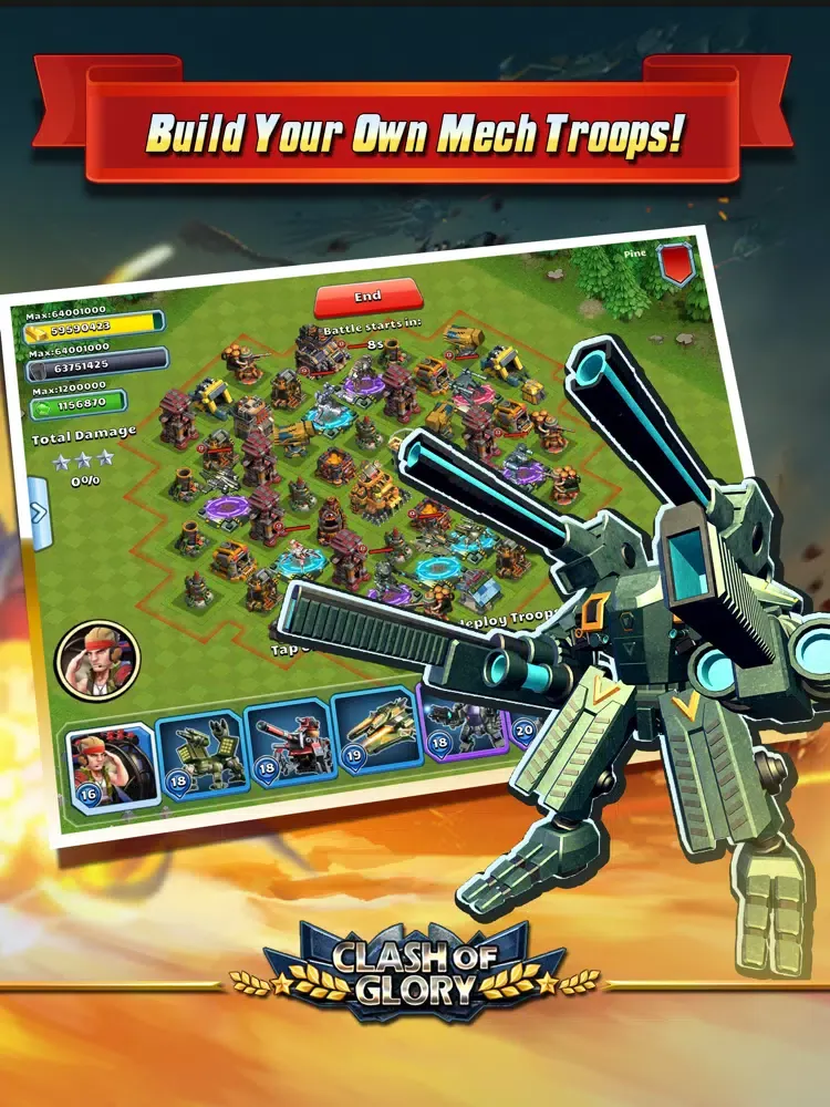 Zrzuty ekranu Clash of Glory – MECH War Game iPad 