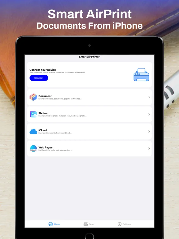 Capturas de pantalla de Smart Printer Print and Scan iPad 
