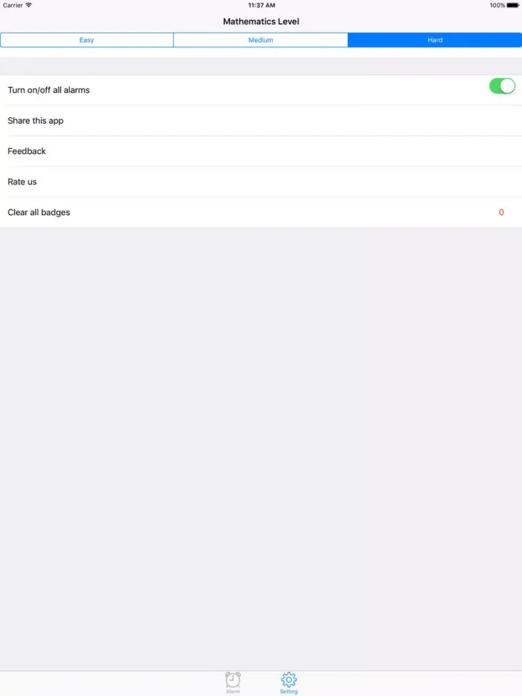 Mathe Clock Alarm : Wake up by Maths iPad  स्क्रीनशॉट
