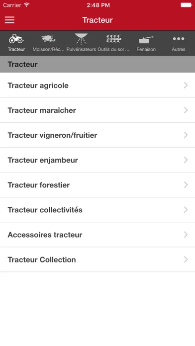 Captures d'écran de Terre-net Occasions - Les annonces de matériel agricole