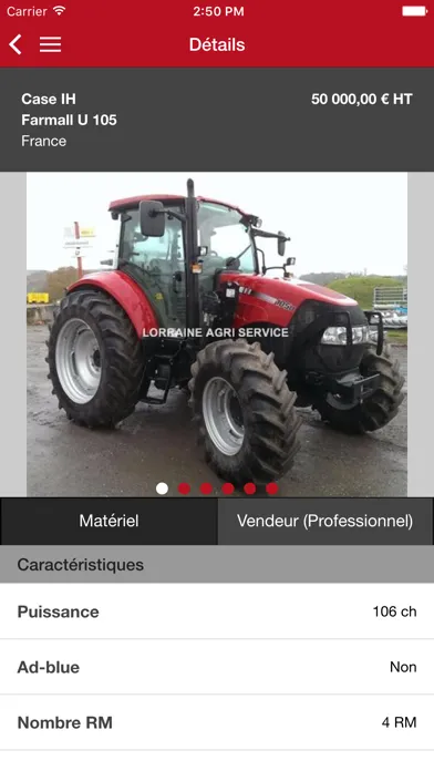 Captures d'écran de Terre-net Occasions - Les annonces de matériel agricole