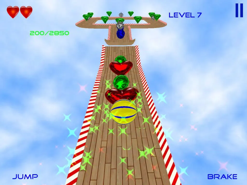 Extreme Ball Trip : Diamond Rush HD Free iPad  Screenshots