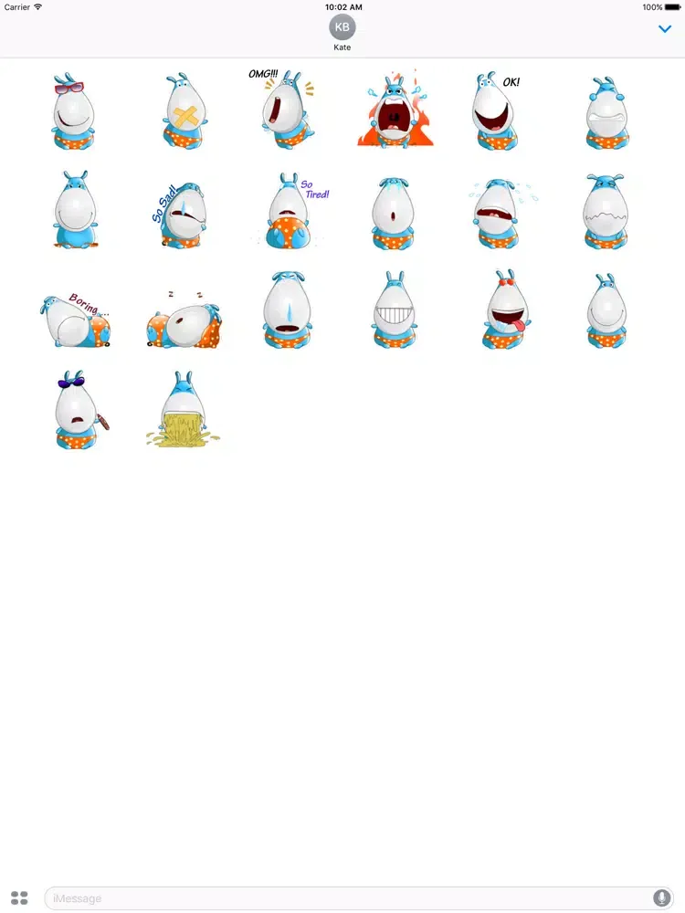 Animated Happy Donkey Stickers iPad 应用截图
