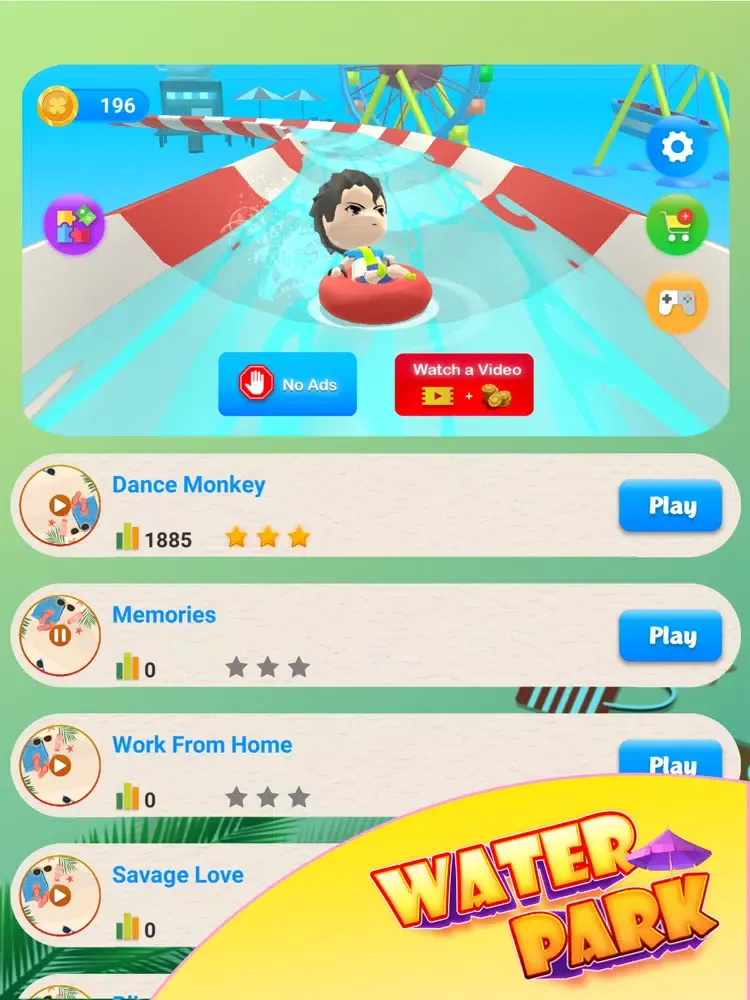Tangkapan layar Waterpark - Aqua Park Music iPad 