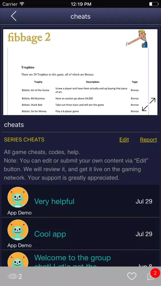 Ảnh chụp màn hình của Game Net for - Fibbage 2