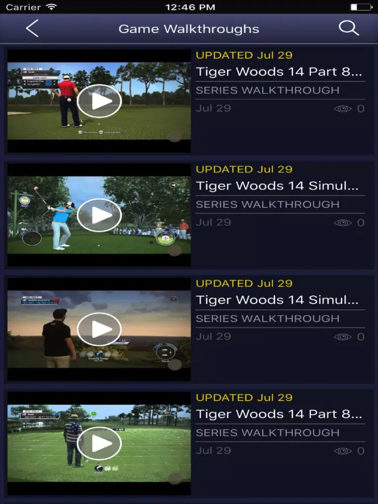 Скриншоты Game Net for - Tiger Woods PGA Tour 14 iPad 