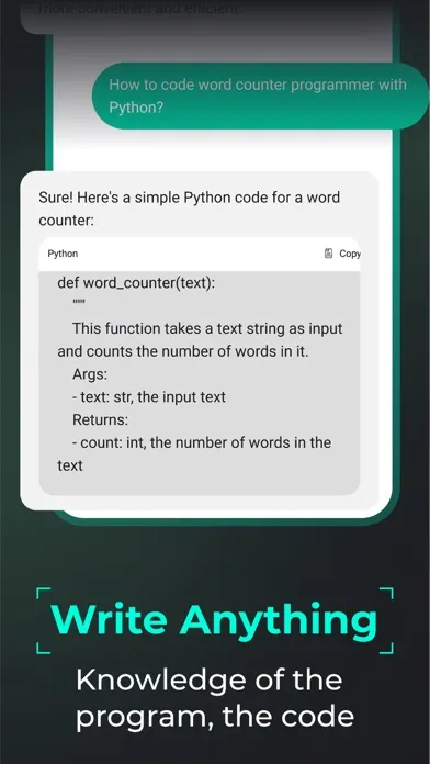 Capturas de pantalla de Ask Anything: AI Chatbot Open