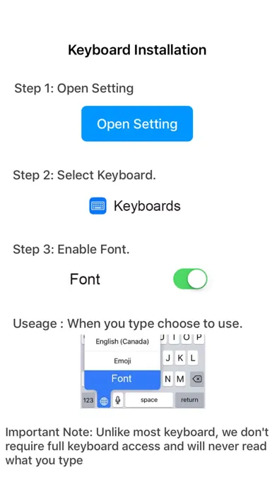 Capturas de pantalla de Font Keyboard - Fonts Chat