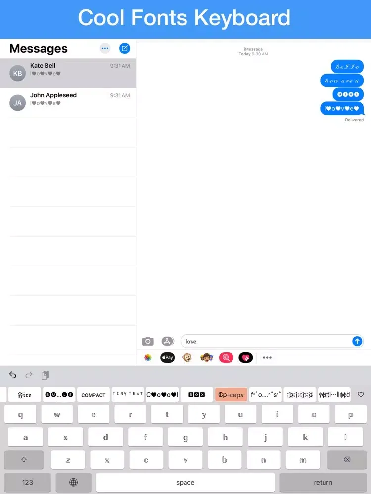 Captures d'écran de Gif Keyboard - Font Keyboard iPad 