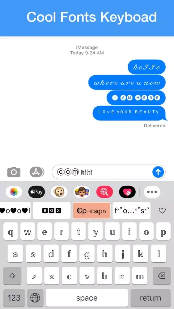 Captures d'écran de Gif Keyboard - Font Keyboard