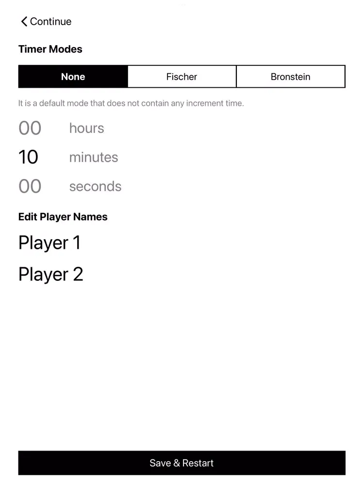 Chess Timer/Clock iPad  スクリーンショット