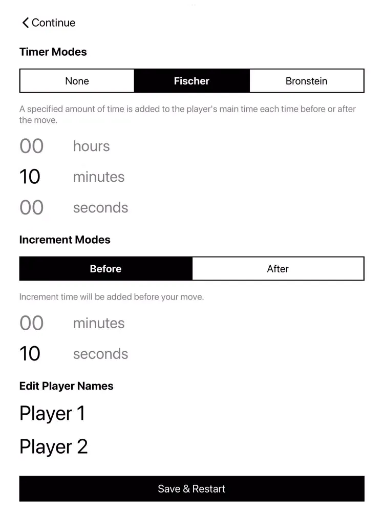 Chess Timer/Clock iPad  スクリーンショット