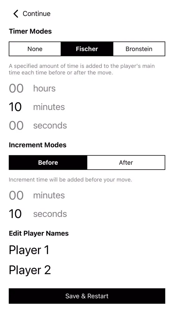 Chess Timer/Clock スクリーンショット