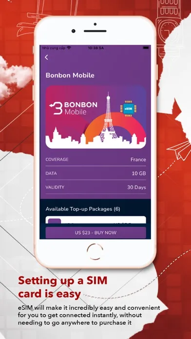 Zrzuty ekranu Esim Travel