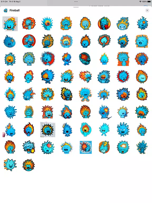 Screenshot di Fireball Sticker iPad 
