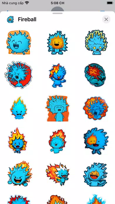 Screenshot di Fireball Sticker