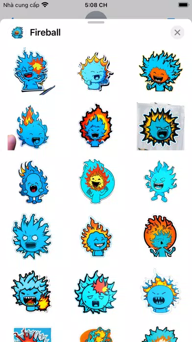 Screenshot di Fireball Sticker