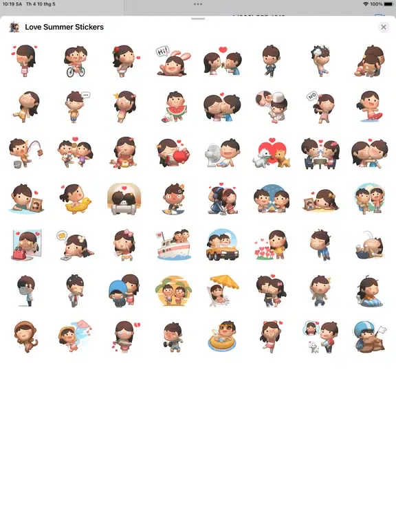 Love Summer Stickers iPad 應用截圖
