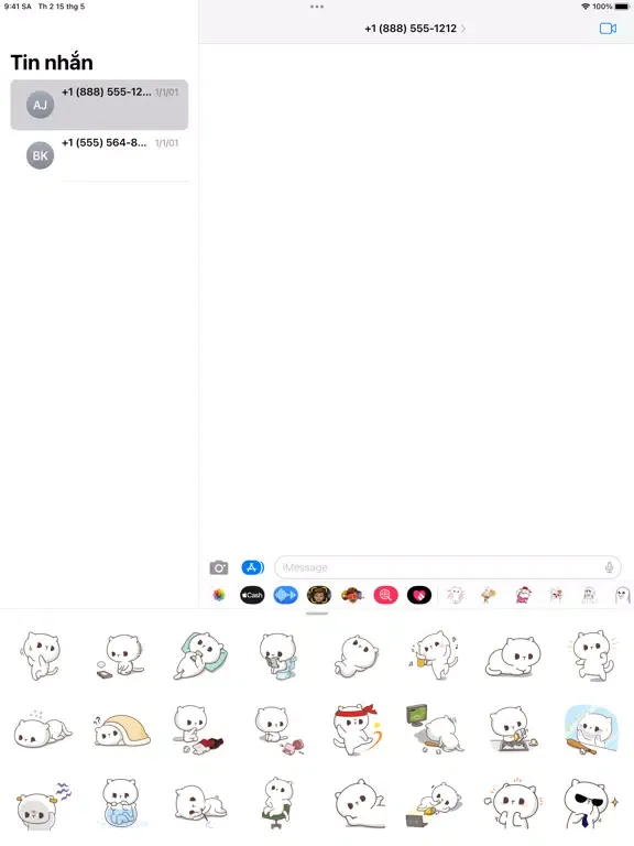 Ảnh chụp màn hình của Mochi Kitty Stickers iPad 