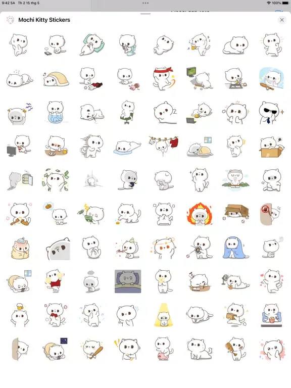 Ảnh chụp màn hình của Mochi Kitty Stickers iPad 