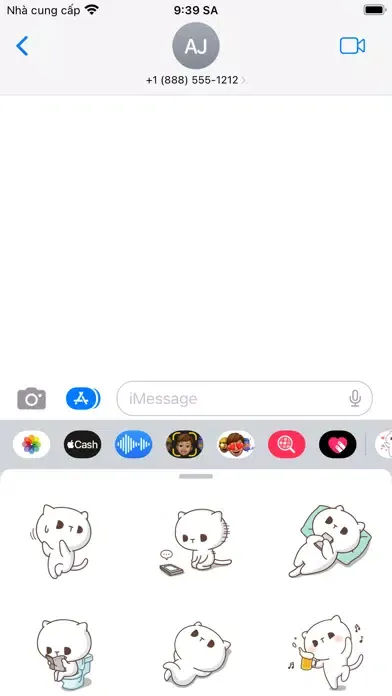 Ảnh chụp màn hình của Mochi Kitty Stickers