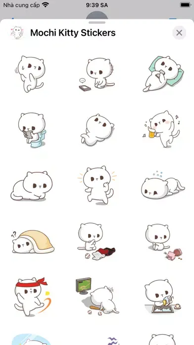 Ảnh chụp màn hình của Mochi Kitty Stickers