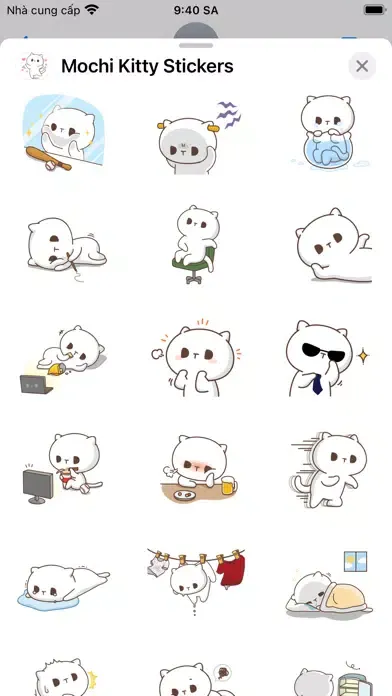 Ảnh chụp màn hình của Mochi Kitty Stickers