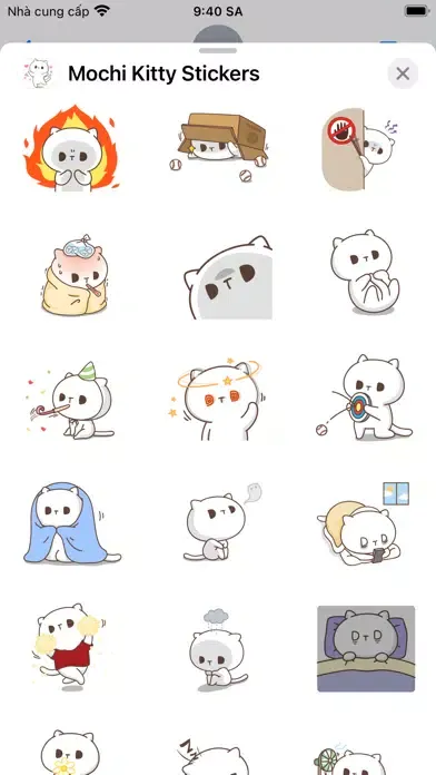 Ảnh chụp màn hình của Mochi Kitty Stickers